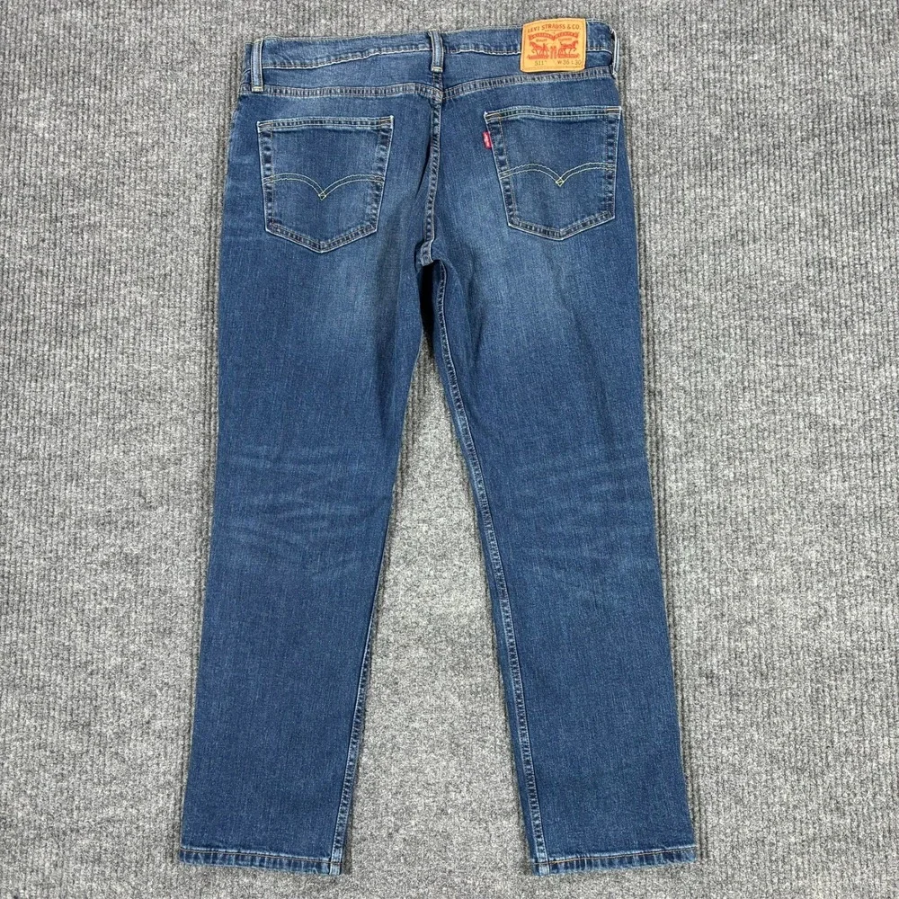 Levi's 511 Mens Straight Jeans Size 36x30 Blue Denim Stretch Mid Rise Casual